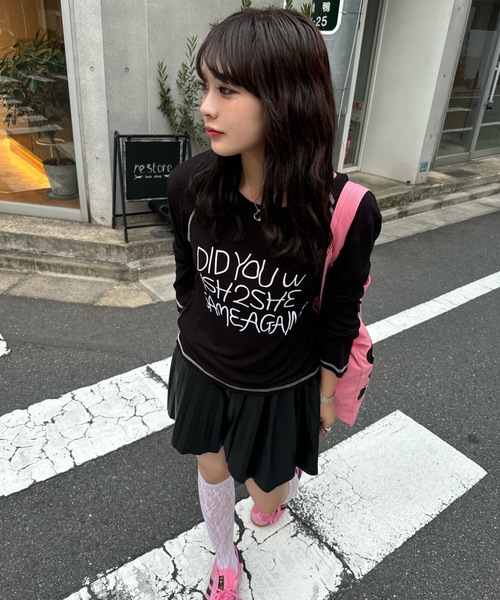 shesame」 長袖カットソー LARGE ブラック レディース