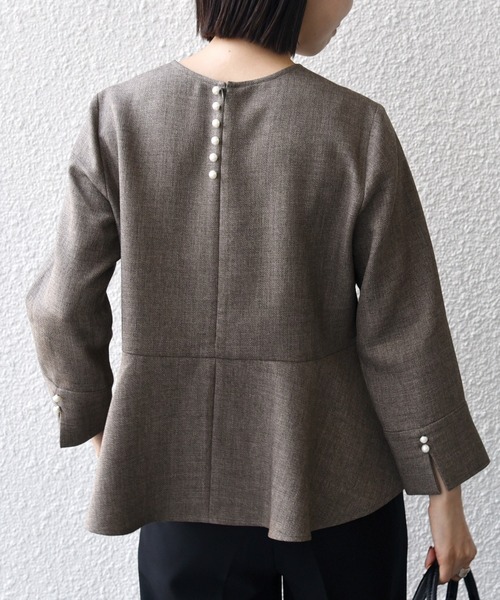 「SHIPS.me」 7分袖ブラウス X-LARGE ベージュ レディース