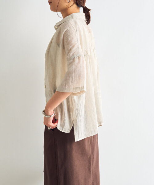 美品　un dix cors 長袖レディース　シアーシャツ 美品 un dix cors 長袖レディース シアーシャツ - メルカリ
