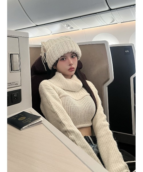 「Darich」 タートルネックニット FREE サックスブルー レディース_画像5