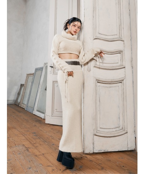 「Darich」 タートルネックニット FREE サックスブルー レディース_画像9