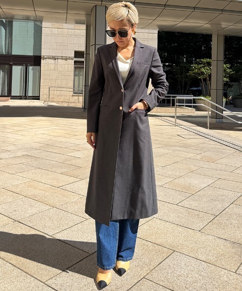 コート アウター モダンロングジャケット レディース : ZOZOTOWN Yahoo