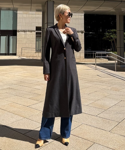 コート アウター モダンロングジャケット レディース : ZOZOTOWN Yahoo