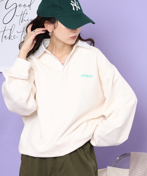 NERDY トレーナー スウェット ラグビースウェットシャツ メンズ