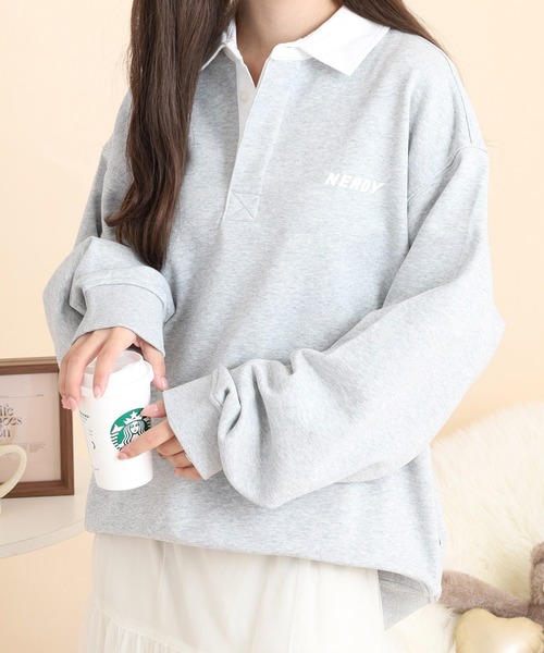 トレーナー+スウェット Nerdy ☆NERDY☆Buckle Mini Arch Logo Sweatshirt☆スウェットシャツ (NERDY