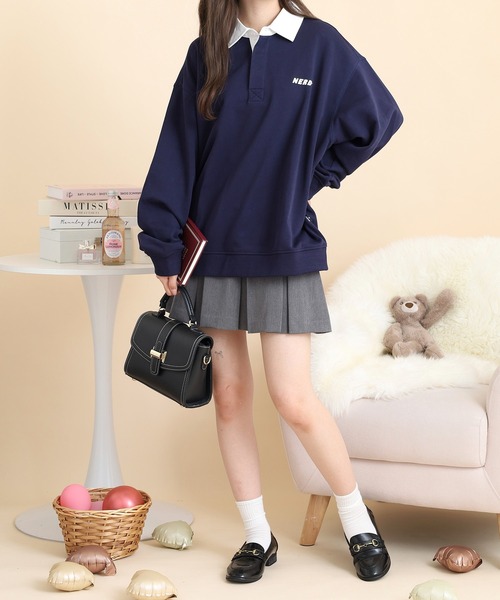 トレーナー+スウェット Nerdy ☆NERDY☆Buckle Mini Arch Logo Sweatshirt☆スウェットシャツ (NERDY