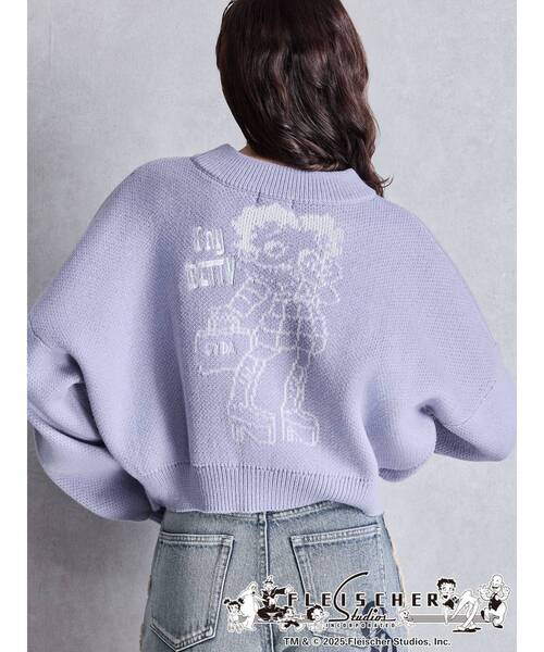 ニット セーター BETTY×GYDA shortニットトップス レディース BETTY BOOP ニット セーター BETTY×GYDA shortニットトップス