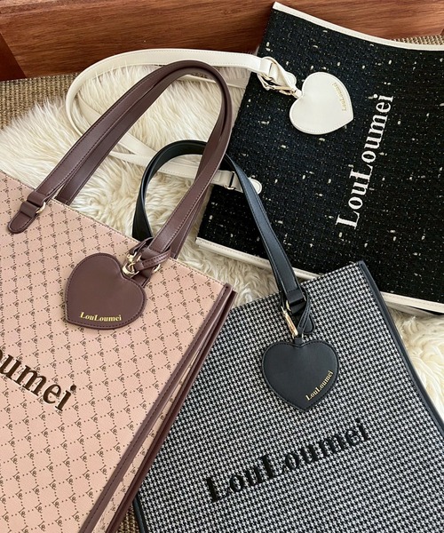 NICE CLAUP トートバッグ　LouLoumei one after another NICE CLAUP｜【LouLoumei】8色展開/ハート