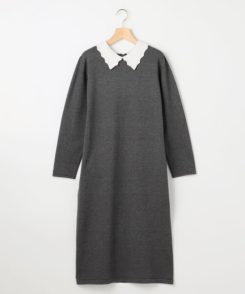 ★新品タグ付き★　組曲　衿付きワンピース　130～140サイズ 組曲（KUMIKYOKU） ワンピース 「150-170cm」KUMIKYOKU NAVY