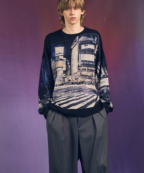 Printed Knit Tops/メゾンスペシャルMAISON SPECIAL MAISON SPECIAL(メゾンスペシャル)｜Printed Knit Tops/プリントニット