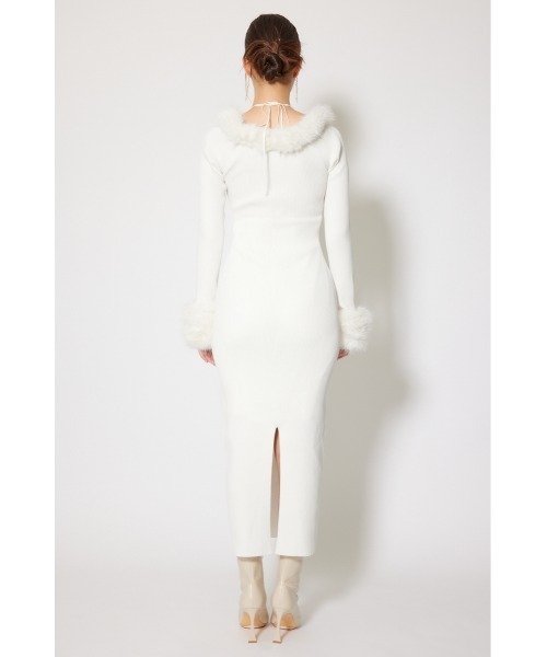 【現行品】 RIENDA フェイクファーレディーニットワンピース 2025 rienda | フェイクファーレディーニットワンピース (ワンピース(ロング