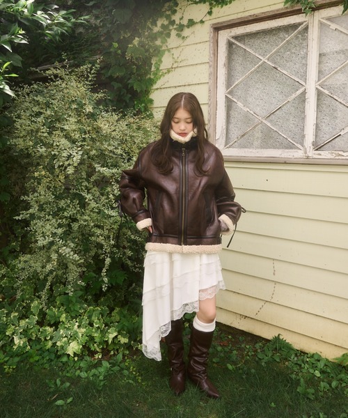 mellowneon（メロウネオン） ブルゾン アウター ヴィンテージレザー