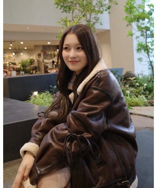 Mellowneon アウター ブラウン mellowneon（メロウネオン） ブルゾン アウター マルチウェイ