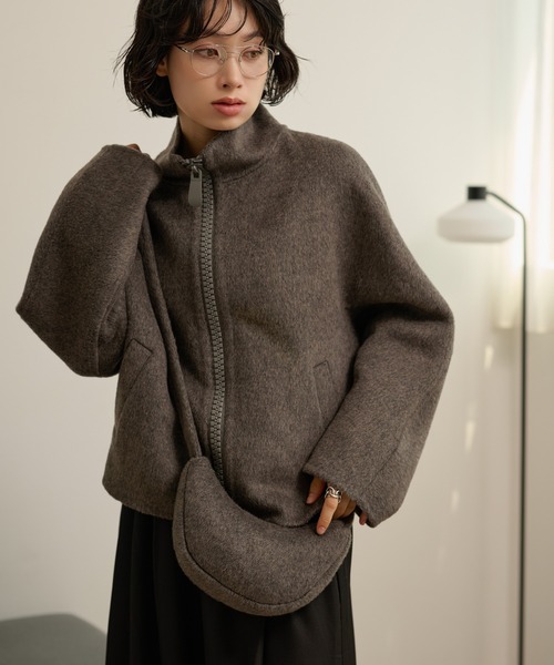 ブルゾン アウター double pocket zip up short blouson /ダブル