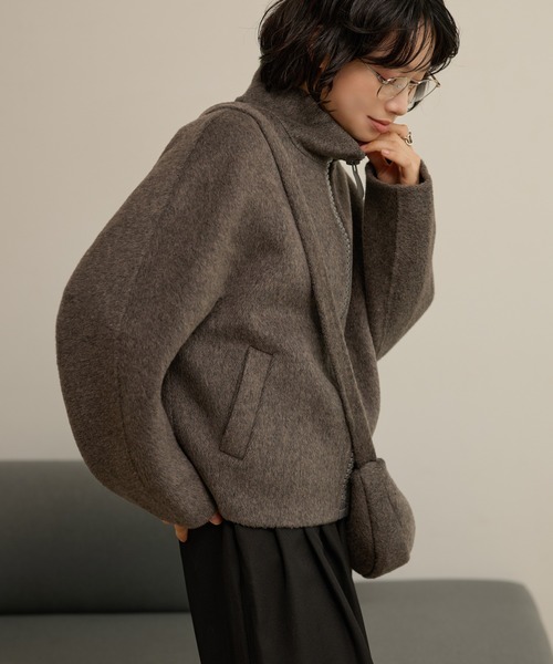 ブルゾン アウター double pocket zip up short blouson /ダブル