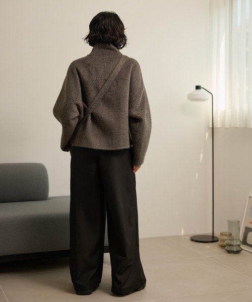 ブルゾン アウター double pocket zip up short blouson /ダブル