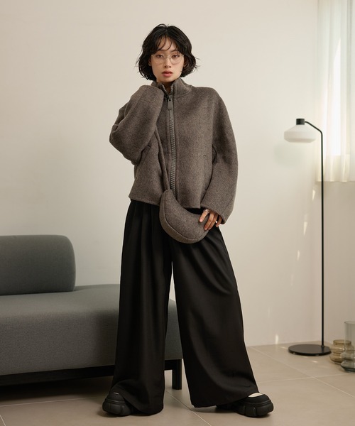 DOUBLE STANDARD CLOTHING ダブスタ ショートブルゾン ブルゾン アウター double pocket zip up short blouson /ダブル