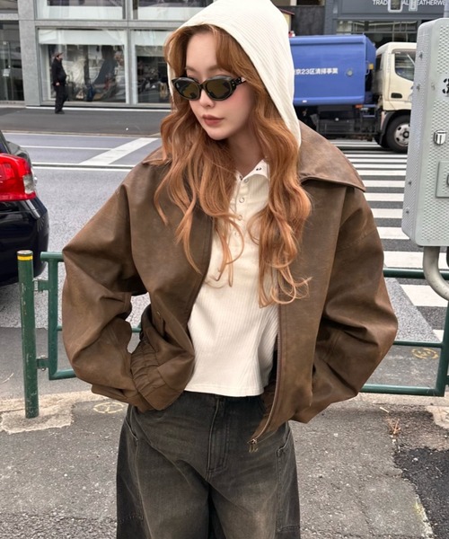 Ray Cassin レザーブルゾン 新品未使用 Ray Cassin（レイカズン） ブルゾン アウター レザーブルゾン