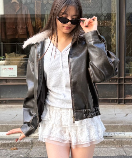 Ray Cassin（レイカズン） ブルゾン アウター レザーブルゾン