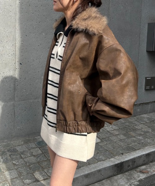 Ray Cassin（レイカズン） ブルゾン アウター レザーブルゾン