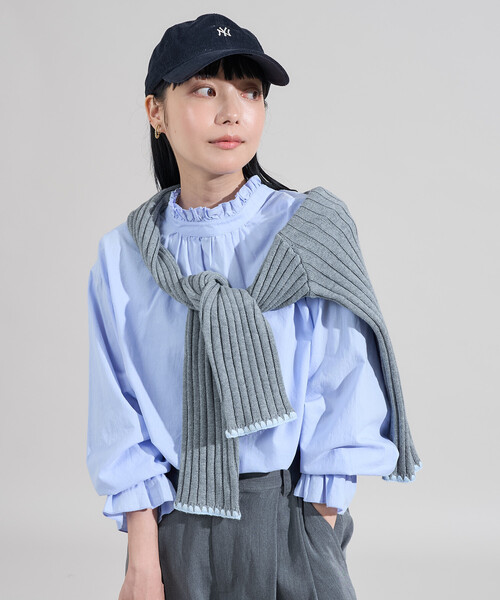 シェリエ ペイントフラワー バックリボン ブラウスシャツ 長袖 フリーサイズ 来週削除シェリエ sheller ペイントフラワーバックリボンブラウス ホワイト