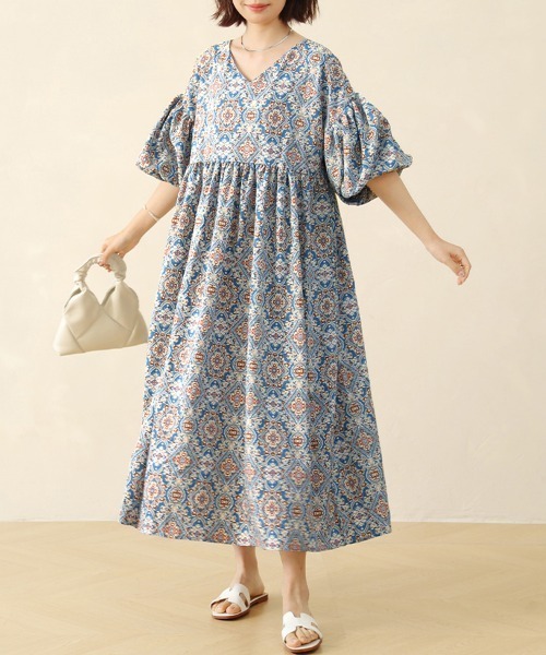 ReRe ワンピース エスニック柄2WAYロングワンピース : ZOZOTOWN Yahoo