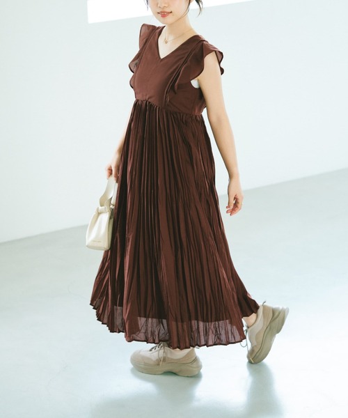 COHINA（コヒナ） ワンピース リンクルプリーツワンピース 「低身長