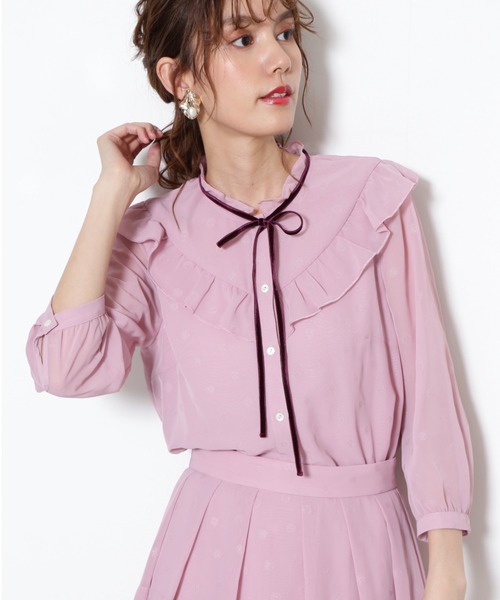 「JILL STUART」 7分袖ブラウス MEDIUM ブラック レディース_画像2