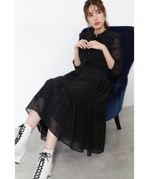 「JILL STUART」 7分袖ブラウス MEDIUM ブラック レディース_画像5