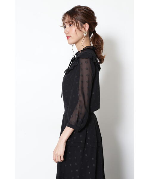 「JILL STUART」 7分袖ブラウス MEDIUM ブラック レディース_画像8