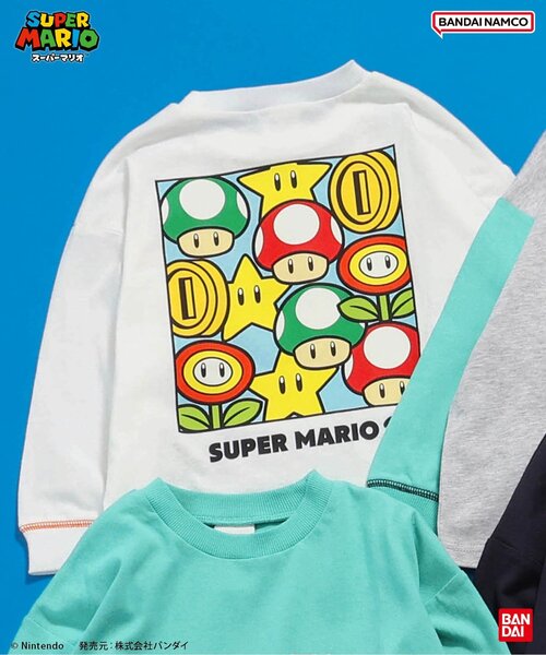 BANDAI（バンダイ） tシャツ スーパーマリオ ボックスTシャツ キッズ