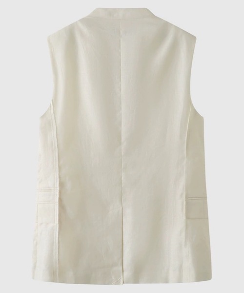 「SMILE ORCHID」 「anothers」ベスト S オフホワイト レディース_画像7