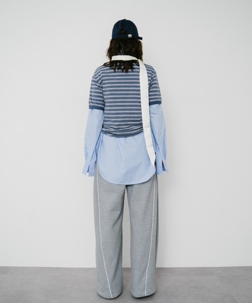 「HANNE」 半袖Tシャツ FREE ブルー レディース_画像2