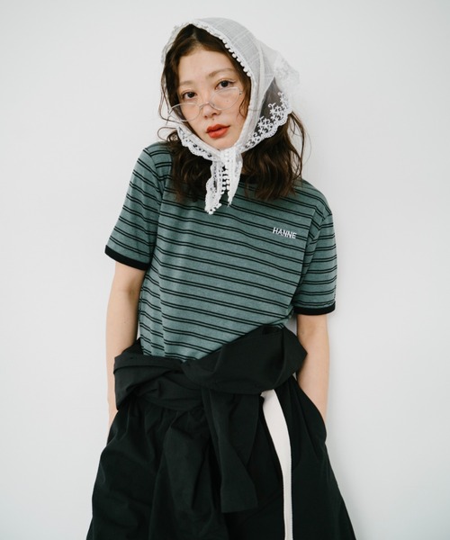 「HANNE」 半袖Tシャツ FREE ブルー レディース_画像6