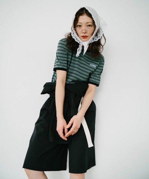 「HANNE」 半袖Tシャツ FREE ブルー レディース_画像8