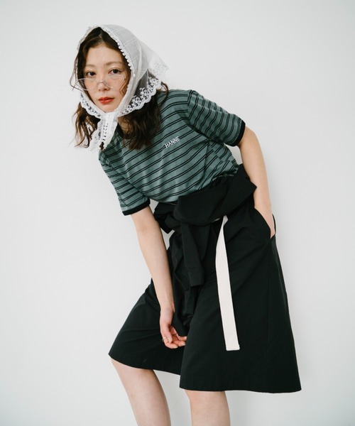 「HANNE」 半袖Tシャツ FREE ブルー レディース_画像9