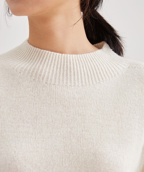 【ホワイト】ロゴジャカードハイネックニット <LADIES LINE> (LADIES) SLOW/一部店舗限定】ジャカード ハイネック ニット / 23区