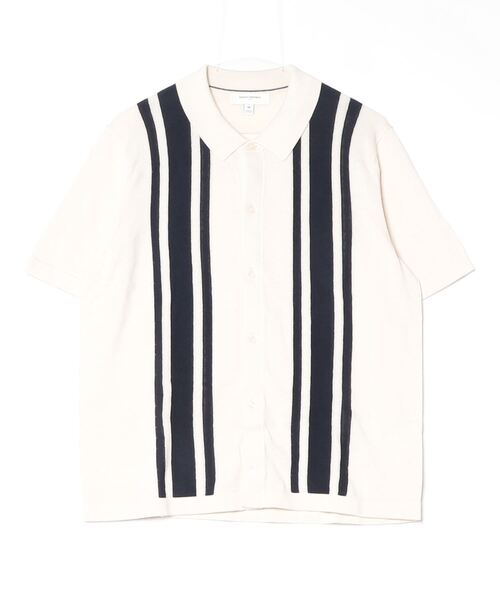 「BANANA REPUBLIC FACTORY STORE」 半袖ニット L ネイビー メンズ_画像7