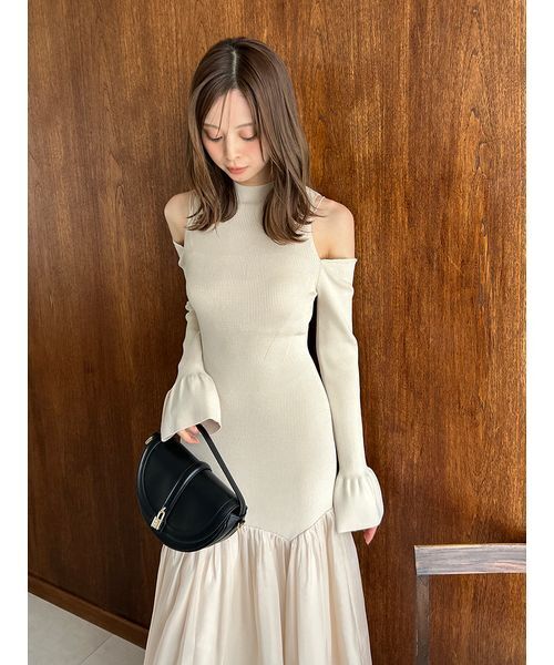 SNIDEL（スナイデル） ワンピース Sustainableコールドショルダー