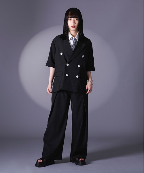 「Ellno Loset」 テーラードジャケット LARGE ブラック メンズ_画像5