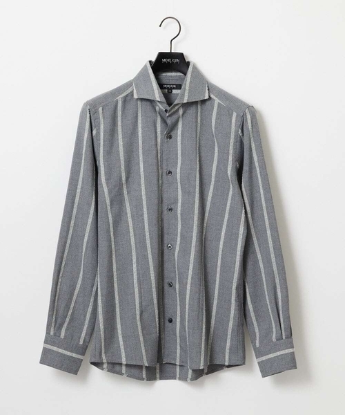 ミッシェルクランオム（MICHEL  HOMME）/ストライプ柄長袖シャツ MICHEL KLEIN HOMME（ミッシェルクラン オム） シャツ ストライプ柄