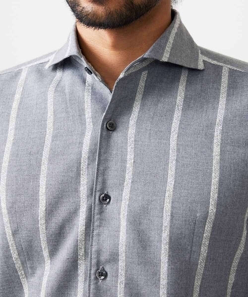 ミッシェルクランオム（MICHEL  HOMME）/ストライプ柄長袖シャツ MICHEL KLEIN HOMME（ミッシェルクラン オム） シャツ ストライプ柄