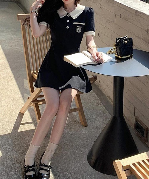 「gossip!ロサンゼルス」 半袖ワンピース S ベージュ レディース_画像6