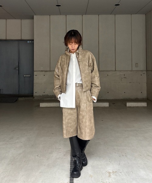 パンツ Ameri UND CRUSHED BERMUDA PANTS Ameri（アメリ） ワイドパンツ ハーフパンツ パンツ 短パン UND