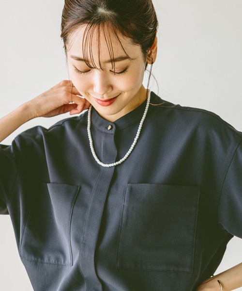 「GLOBAL WORK」 長袖ブラウス LARGE オフホワイト レディースの画像9