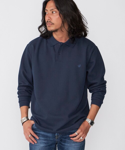 SHIPS（シップス） 長袖ポロシャツ MEDIUM ネイビー メンズ : ZOZOTOWN