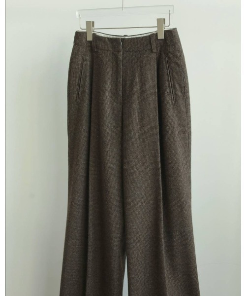 anuke（アンヌーク） パンツ Check Tuck Pants レディース : ZOZOTOWN