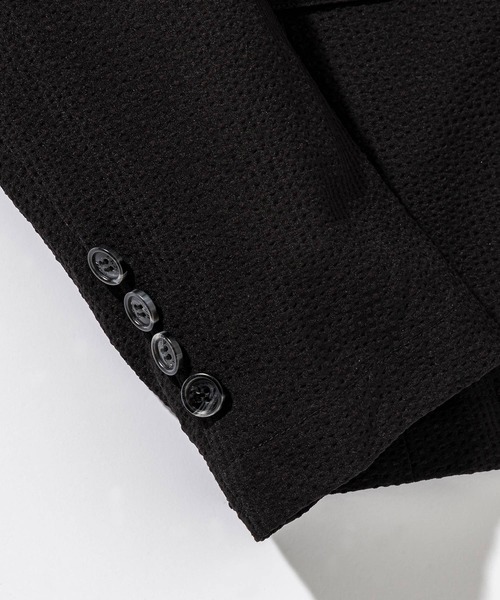 「AKM Contemporary」 テーラードジャケット M ブラック×ホワイト メンズ_画像3