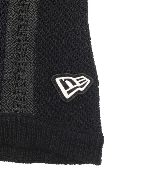 NEW ERA メッシュポロシャツ ブラック NEW ERA（ニューエラ） ポロシャツ 半袖 ニューエラゴルフ ニット