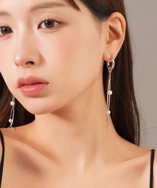 CEMO NEMO（セモネモ） ピアス マルチウェイ ロング チャーム フープ 